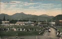 Aala Park, Honolulu, Hawaii - Baseball Game Postcard