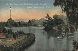 Stow Lake, Golden Gate Park, San Francisco, CA Postcard