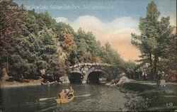 Stone Bridge, Stow Lake, Golden Gate Park, San Francisco Postcard