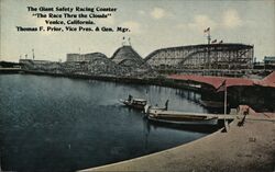 Giant Safety Racing Coaster "Race Thru the Clouds", Venice, CA California Postcard Postcard Postcard