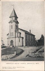 Greenville Baptist Church, Greenville, Massachusetts Postcard