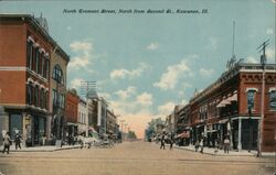 North Fremont Street, North from Second St., Kewanee, Ill. Postcard