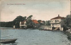 Boat House, Arlington, Mass. Postcard