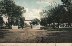 Entrance to Deepwood Cemetery, Nevada, Missouri Postcard