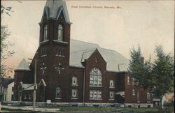 First Christian Church, Nevada, Missouri Postcard