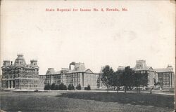 State Hospital for Insane No. 3, Nevada, MO Postcard