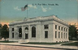 U.S. Post Office, Nevada, Missouri Postcard