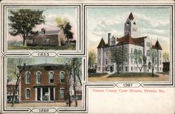 Vernon County Courthouses, Nevada, Missouri Postcard