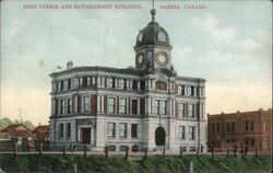 Sarnia, Canada Post Office and Government Building Postcard