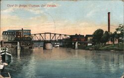 Third St. Bridge, Chatham, Ontario Postcard