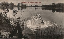 I Hooked a Big One But He Got Away Breinigsville, PA Postcard Postcard Postcard