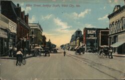 Allen Street, looking South, Webb City, Missouri Postcard