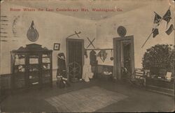 Room Where the Last Confederacy Met, Washington, GA Postcard