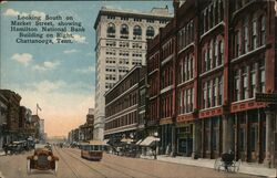 Market Street, Hamilton National Bank, Chattanooga, TN Tennessee Postcard Postcard Postcard