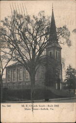 M. E. Church South, Main Street, Suffolk, Virginia Postcard Postcard Postcard