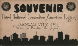 1921 Kansas City American Legion Convention Souvenir Missouri Postcard Postcard Postcard