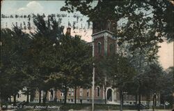 Mt. Vernon, Ohio Central School Building Postcard