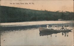 Boating on the Lake, Terra Alta, West Virginia Postcard Postcard Postcard