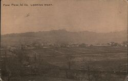 Paw Paw, WV Looking West - 1913 Postcard