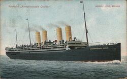 SS Kronprinzessin Cecilie Ocean Liner Postcard Boats, Ships Postcard Postcard Postcard