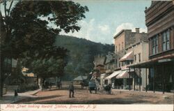 Main Street Brewster, NY Looking Toward Station Postcard