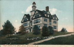 Brewster High School from Main Street, New York Postcard Postcard Postcard