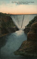 Overflow of the Kearney Power Canal, Kearney, Nebraska Postcard