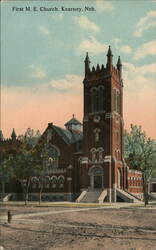 First M. E. Church, Kearney, Neb. Postcard