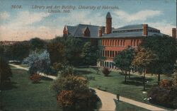 Library and Art Building, University of Nebraska, Lincoln Postcard Postcard Postcard