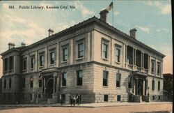 Kansas City, MO - Public Library Postcard