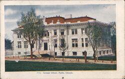 Carnegie Library, Pueblo, Colorado Postcard