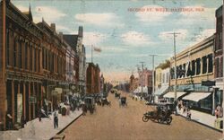 Second St. West, Hastings, Nebraska - 1910 Postcard