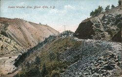 Scenic Wonder Line, Black Hills, South Dakota Postcard