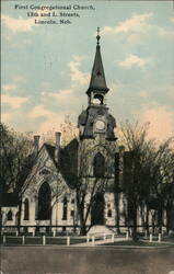 First Congregational Church, 13th and L Streets, Lincoln, Neb. Nebraska Postcard Postcard Postcard