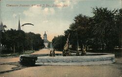 Thompson Fountain, 11th and J Sts., Lincoln, Neb. Nebraska Postcard Postcard Postcard