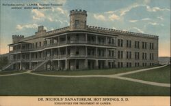 Dr. Nichols' Sanatorium, Hot Springs, South Dakota Postcard Postcard Postcard