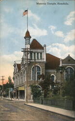 Masonic Temple, Honolulu, Hawaii Postcard Postcard Postcard