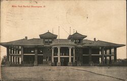 Miller Park Pavilion, Bloomington, Illinois Postcard