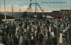 Tent City, Coronado, San Diego, California Postcard