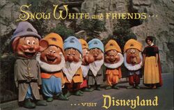 Snow White, Seven Dwarfs Life-Size at Disneyland Anaheim, CA Postcard Postcard Postcard