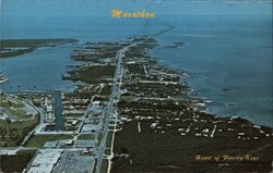 Marathon, Florida Keys Seven Mile Bridge Aerial View Postcard