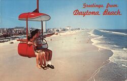 Greetings from Daytona Beach, Florida - Sky Lift Postcard