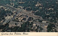 Aerial View of Palatine, Illinois Postcard Postcard Postcard