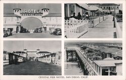 Crystal Pier Motel, San Diego, California Postcard