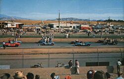 Line Up for Qualifying Race at Annual LA Times Grand Prix Postcard