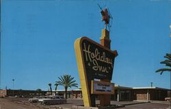 Holiday Inn Tucson Arizona Sign Restaurant Pool Postcard