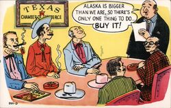 Texas Chamber of Commerce considers buying Alaska Comic, Funny Postcard Postcard Postcard