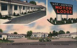 Lee-Jackson Motor Lodge, Verona, Virginia Postcard