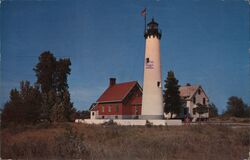 Tawas Point Lighthouse, East Tawas, Michigan Peter Lake Postcard Postcard Postcard