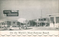 Sands and Caravans Modern Beach Motel, Daytona Beach, FL Florida Postcard Postcard Postcard